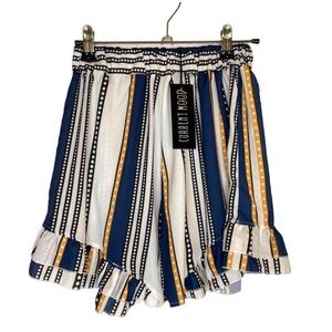 Dolls Kill 'Current Mood' High Rise Striped Ruffle Shorts (Sz S) Retail: $89 NWT